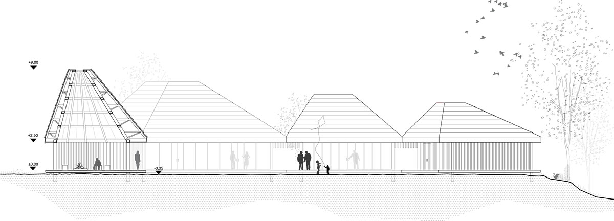 ADEPT to create seven new landmarks featuring wooden roof forms in Amager Nature Park