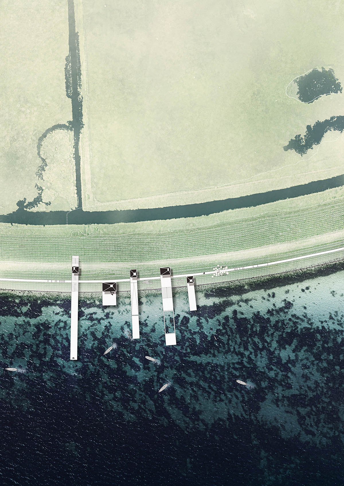 ADEPT to create seven new landmarks featuring wooden roof forms in Amager Nature Park