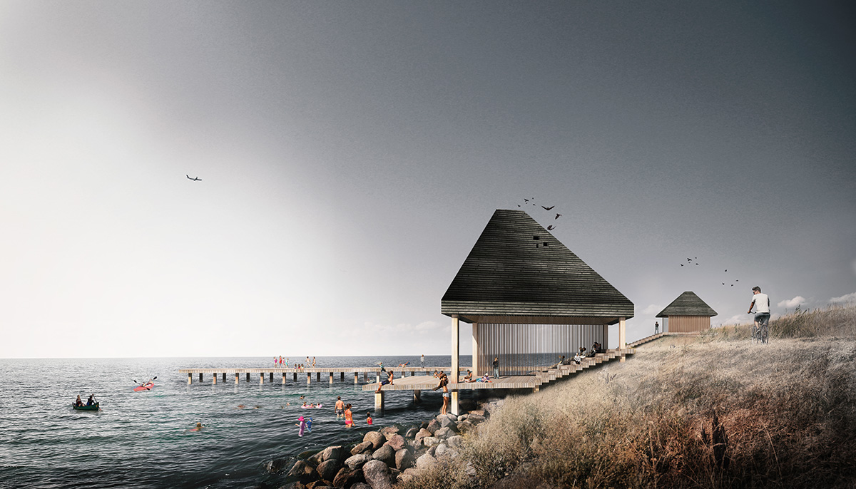 ADEPT to create seven new landmarks featuring wooden roof forms in Amager Nature Park