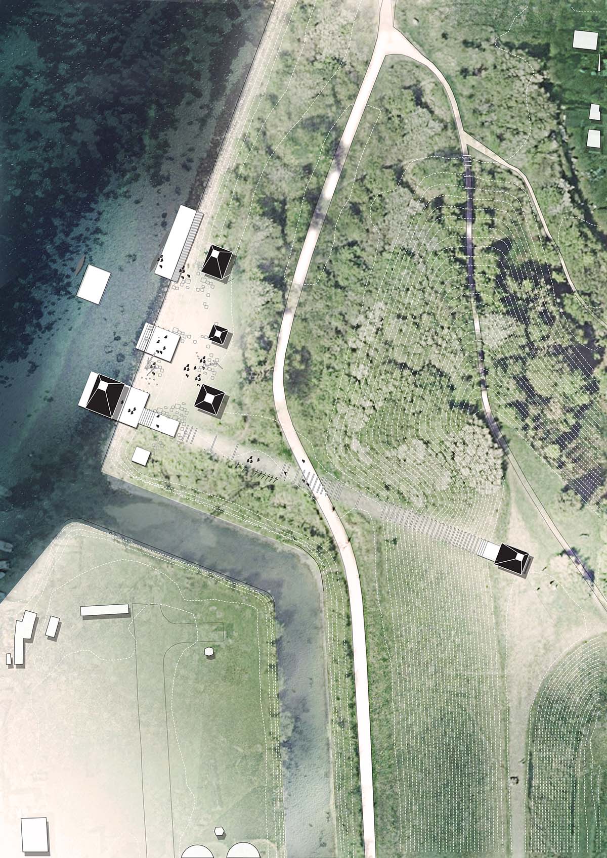 ADEPT to create seven new landmarks featuring wooden roof forms in Amager Nature Park