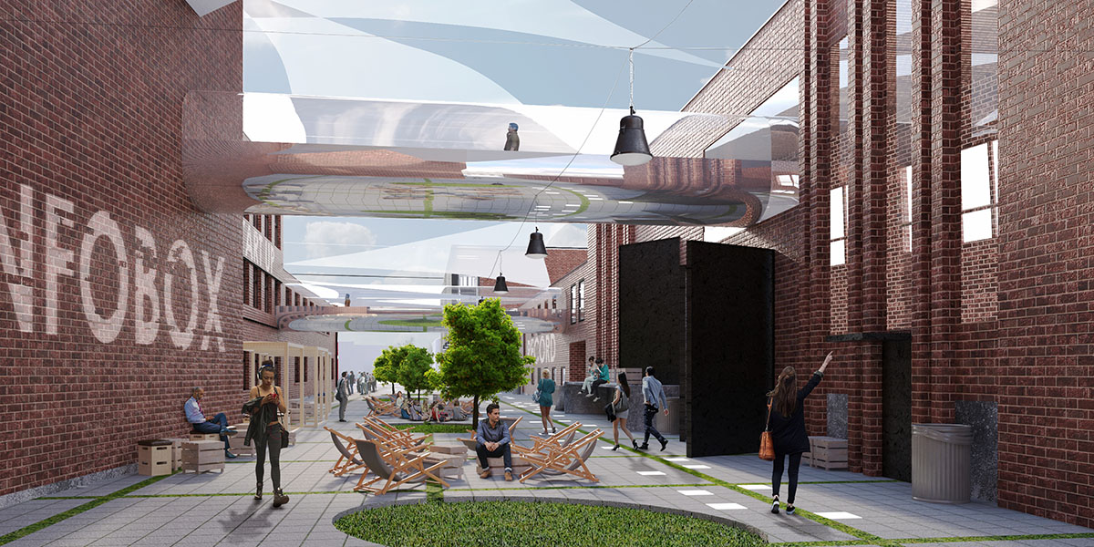 Mango Vinyl Hub winners transform Latvia&rsquo;s abandoned tin foil factory with cartoonist transit tubes