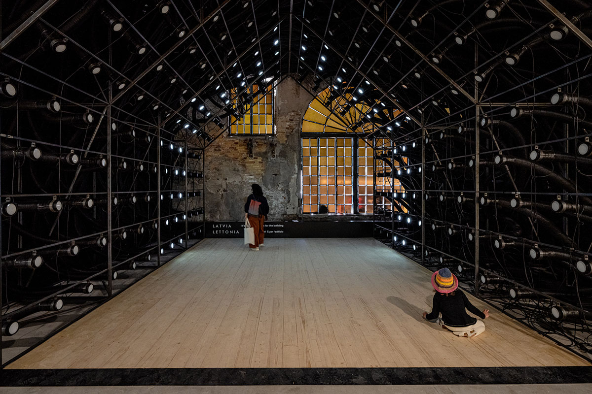 Latvia installs a web of pipes that explore contradictory nature of our relationship with technology