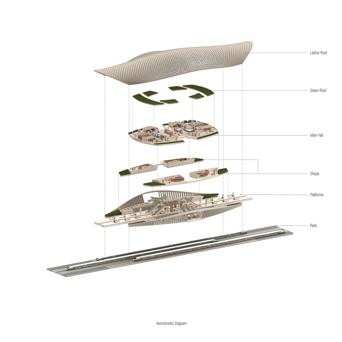 Aidia Studio designs wavy and open latticed roof for Tulum Train Station