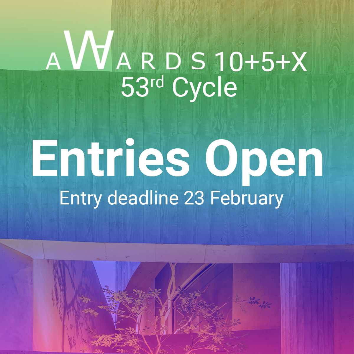 Iscrizioni al WA Awards 53° ciclo aperte: presentare progetti entro il 23 febbraio