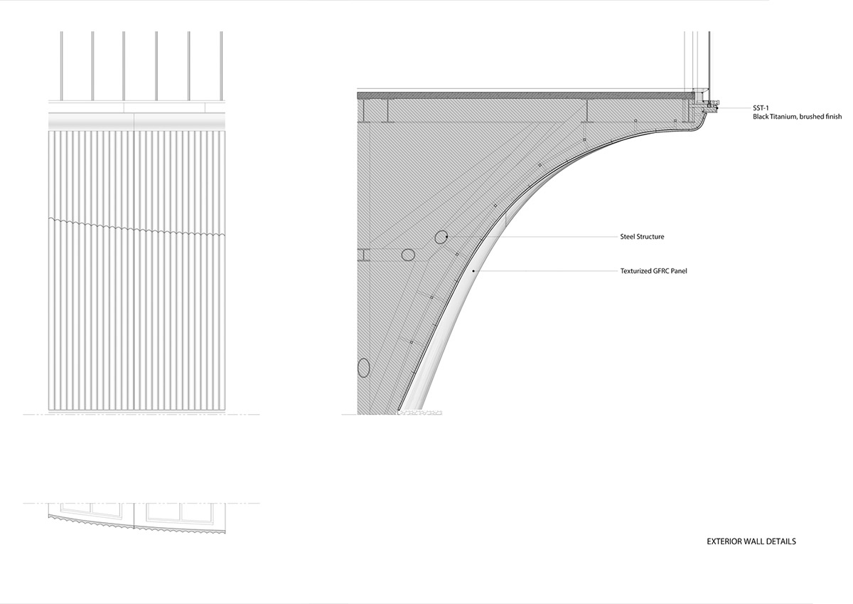Community Center in Xi’an is raised on sculptural base that features a rippling effect