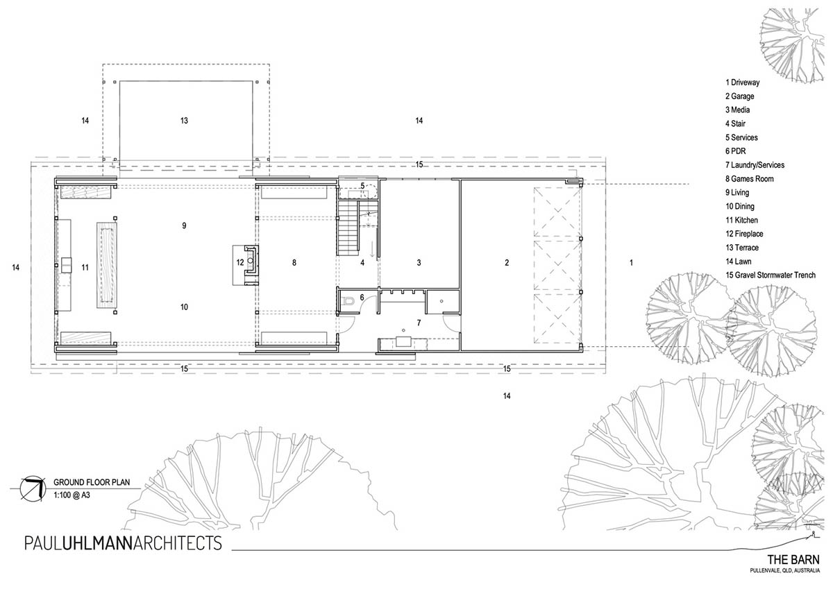 Paul Uhlmann Architects designs barn house featuring cathedral-like ceilings in Pullenvale