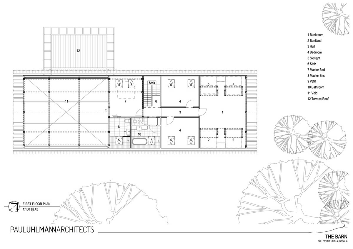 Paul Uhlmann Architects designs barn house featuring cathedral-like ceilings in Pullenvale