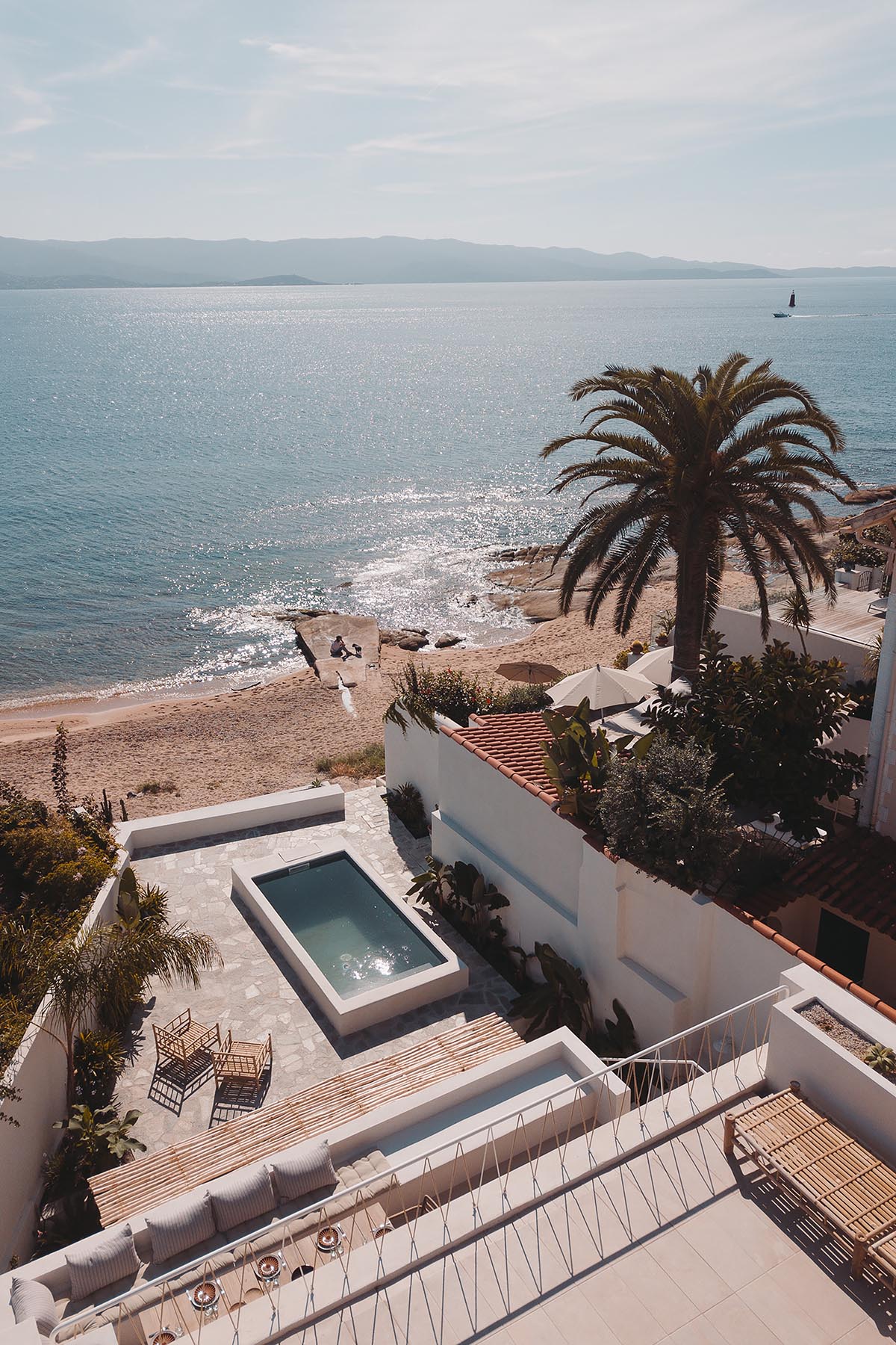 Amelia Tavella Architectes completes holiday home with unobstructed views on Corsica coastline