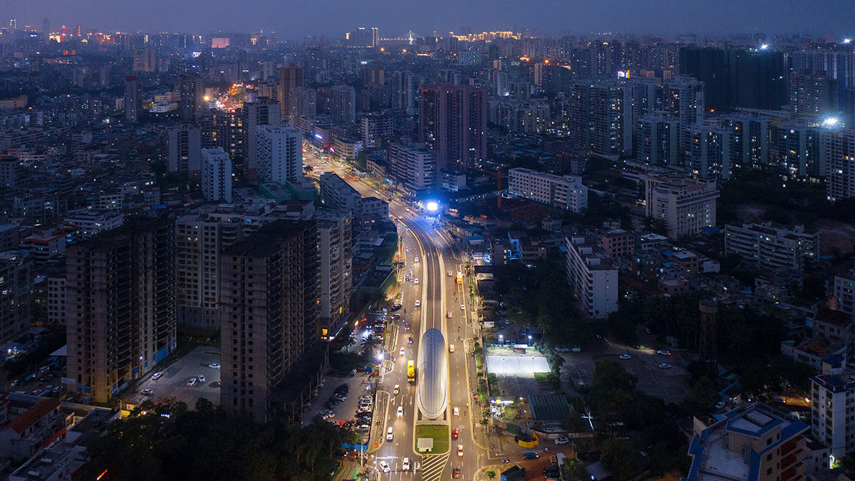 Penda China completes madeleine-shaped portal for Haikou Wenming East Road Tunnel in China