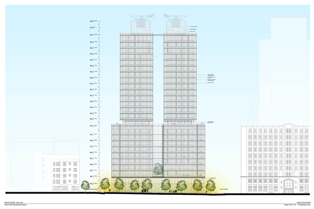 Renzo Piano Building Workshop completes 565 Broome SoHo Towers in New York