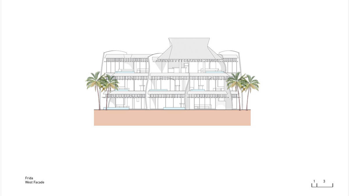 Zozaya Arquitectos built beachfront residences creating sculpted details in surf villa of Troncones