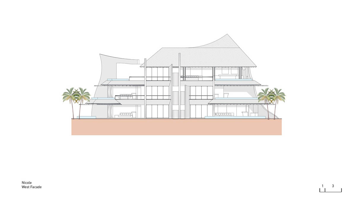 Zozaya Arquitectos built beachfront residences creating sculpted details in surf villa of Troncones