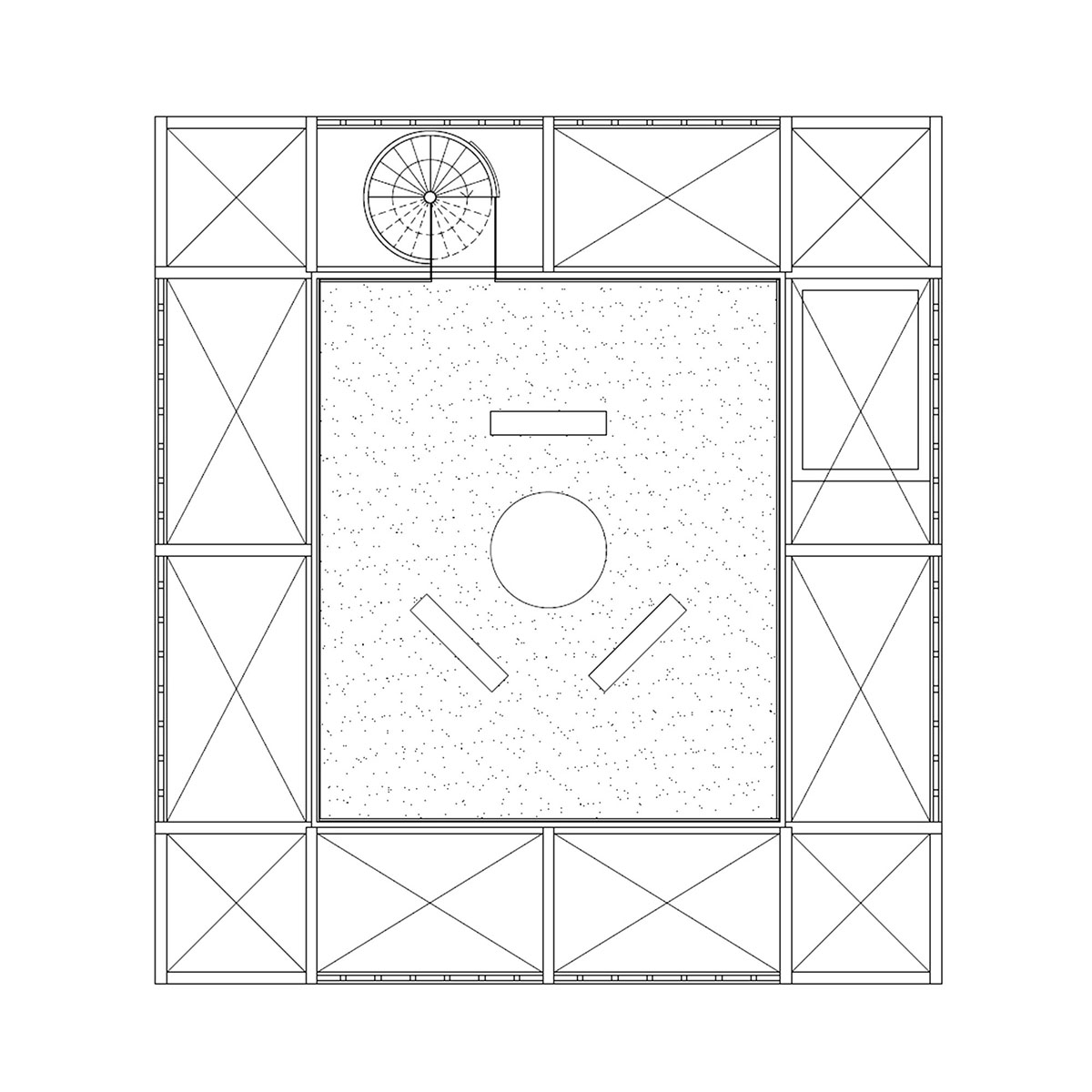 Concrete columns and beams wrap Cosmos House designed by S-AR in Mexico