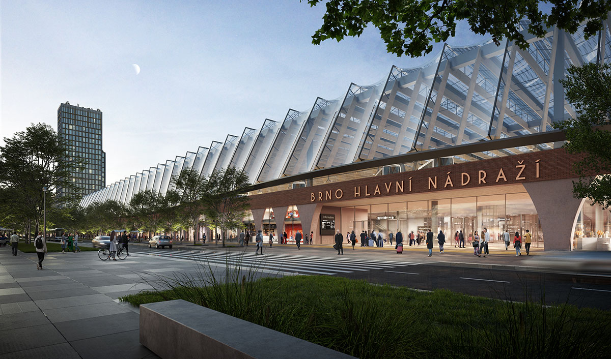 Benthem Crouwel Architects and West 8 win competition for new multimodal Brno main station