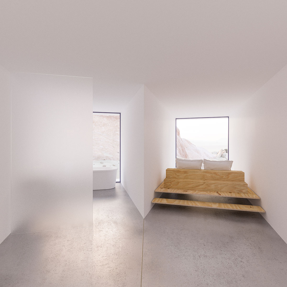 Whitaker Studio proposes a branched-shipping container home in an arid landscape of California