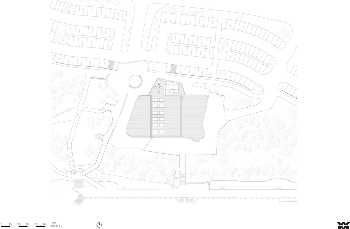 Wood Marsh completes surf club with timber rounded corners echoing ocean and eroded dunes