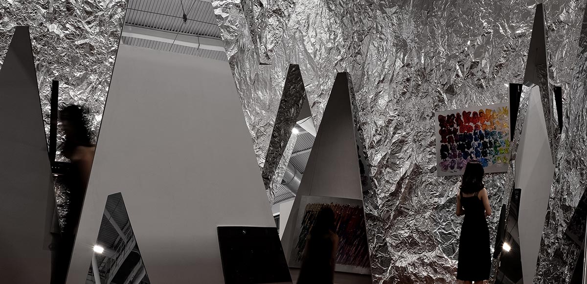 AD ARCHITECTURE creates metallic interiors for Mirror Gallery exhibition space in Shenzhen