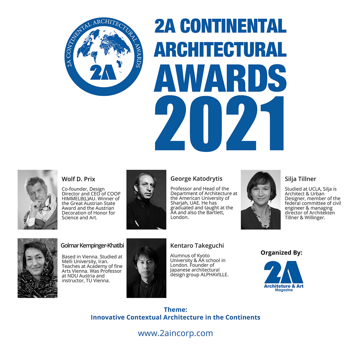 Call for entries to 2A Continental Architectural Awards 2021