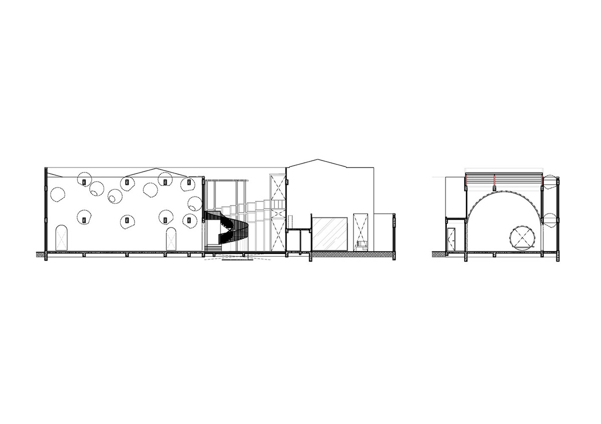 onion combines white concave and convex walls with colorful surfaces for beach resort in Thailand