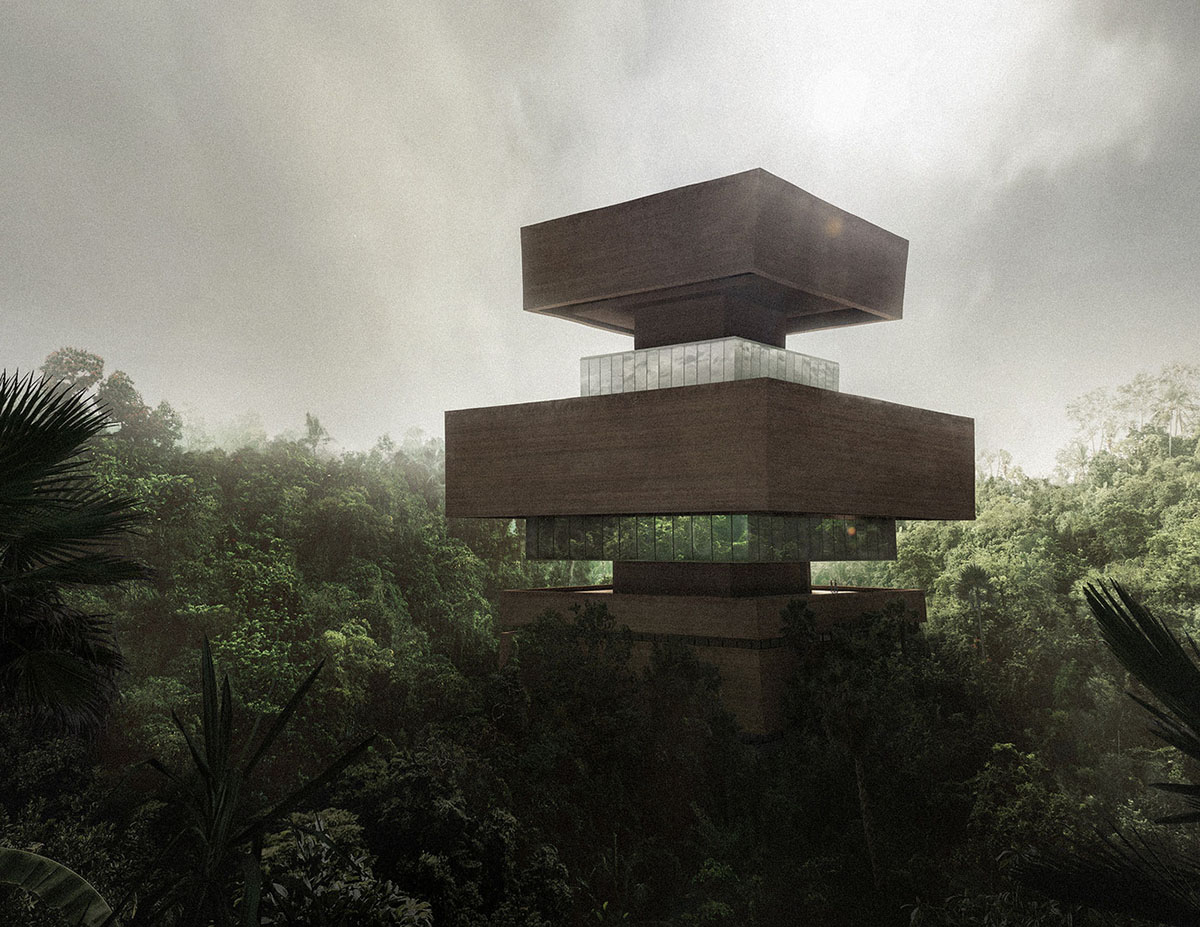 Xinatli will be a stepped-pyramid-formed research museum built in the Mexican jungle