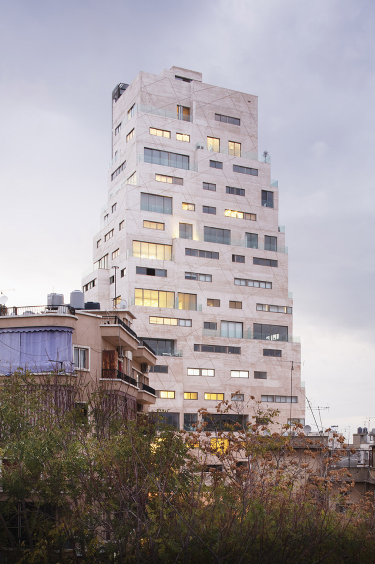 SOA Architectes sculpts Aya Tower with setbacks that create terraces in Beirut