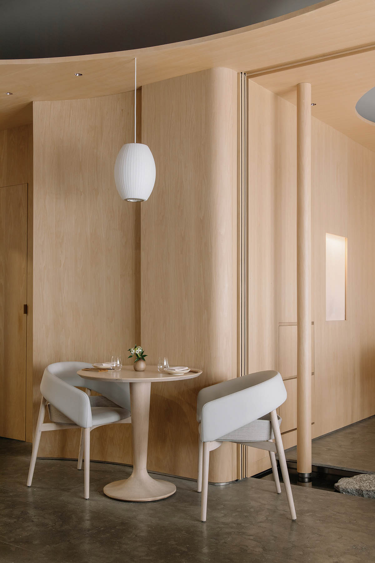 Sò Studio combines soft and sharp lines for interiors of Restaurant Lunar in Shanghai