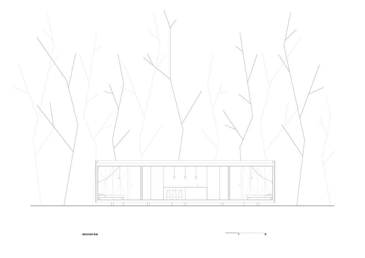 Black wooden cabin by iHouse estudio is an off-grid escape home in Uruguayan native forest