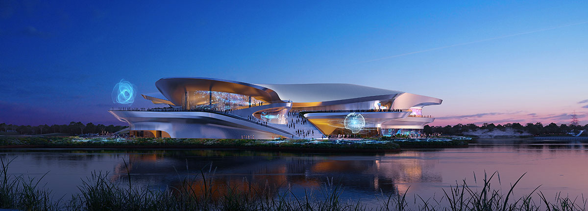 Zaha Hadid Architects unveils Chengdu Science Fiction Museum with fluid, radiated-form roof 