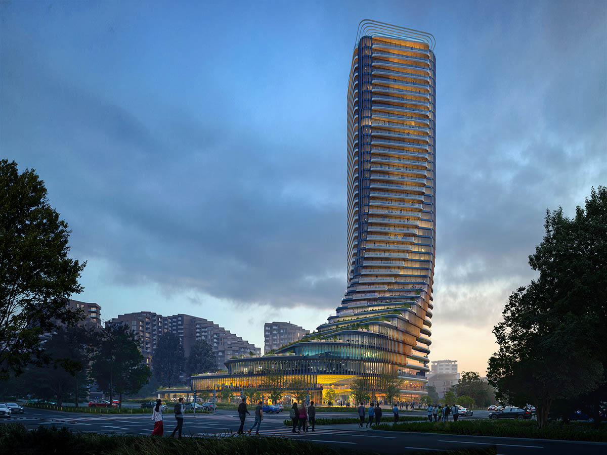 Tbilisi's rolling hills inform new Cityzen Tower designed by