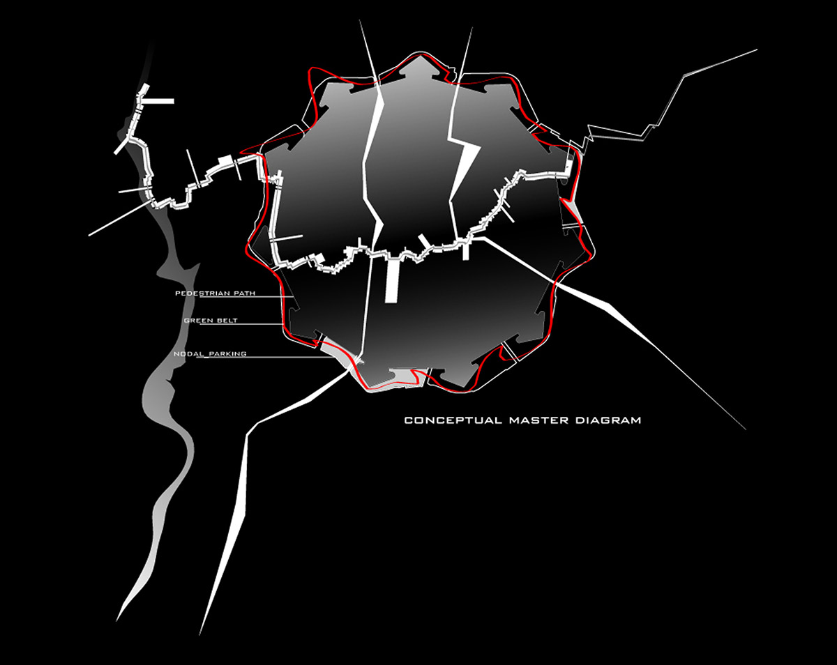 Zaha Hadid Architects designs urban park informed by fluid geometries opening the city's dry moat