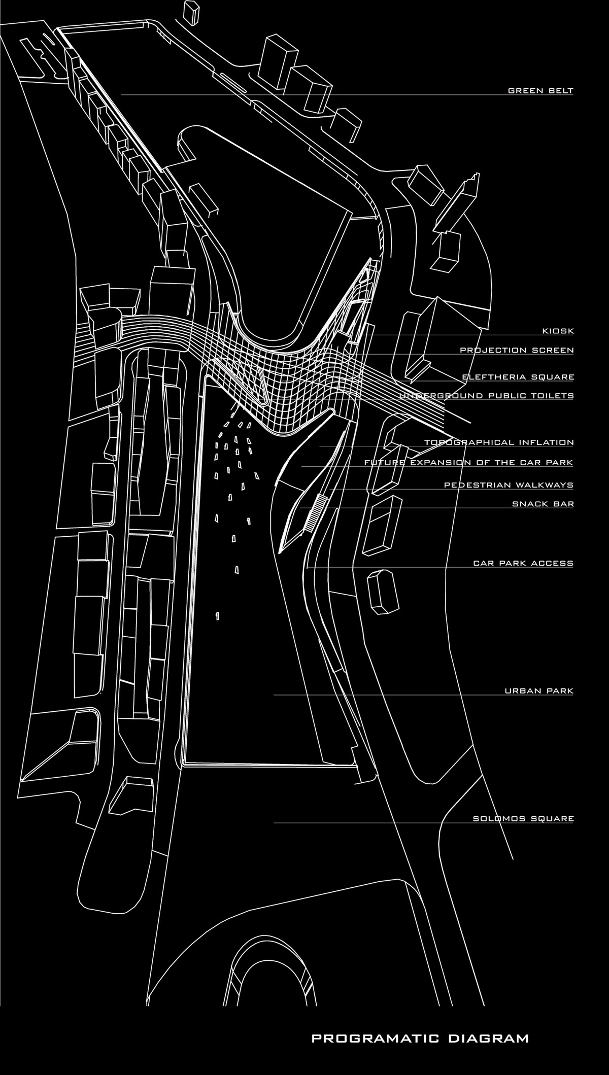 Zaha Hadid Architects designs urban park informed by fluid geometries opening the city's dry moat