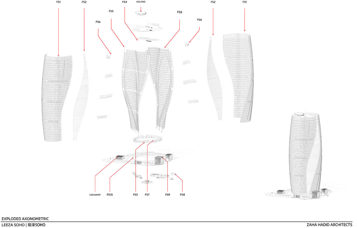 Zaha Hadid Architects completes Leeza SOHO with the world’s tallest atrium in Beijing