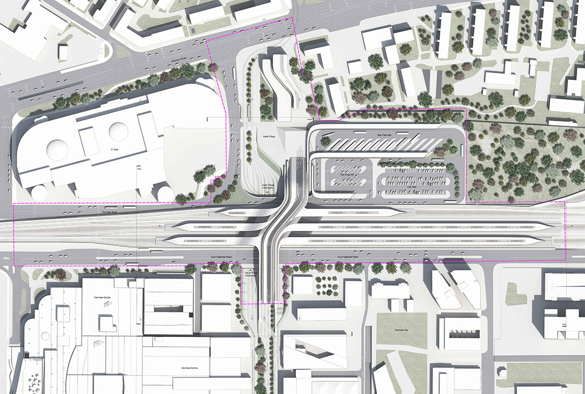 Zaha Hadid Architects and Esplan design Tallinn's new rail terminal with fluid public bridge