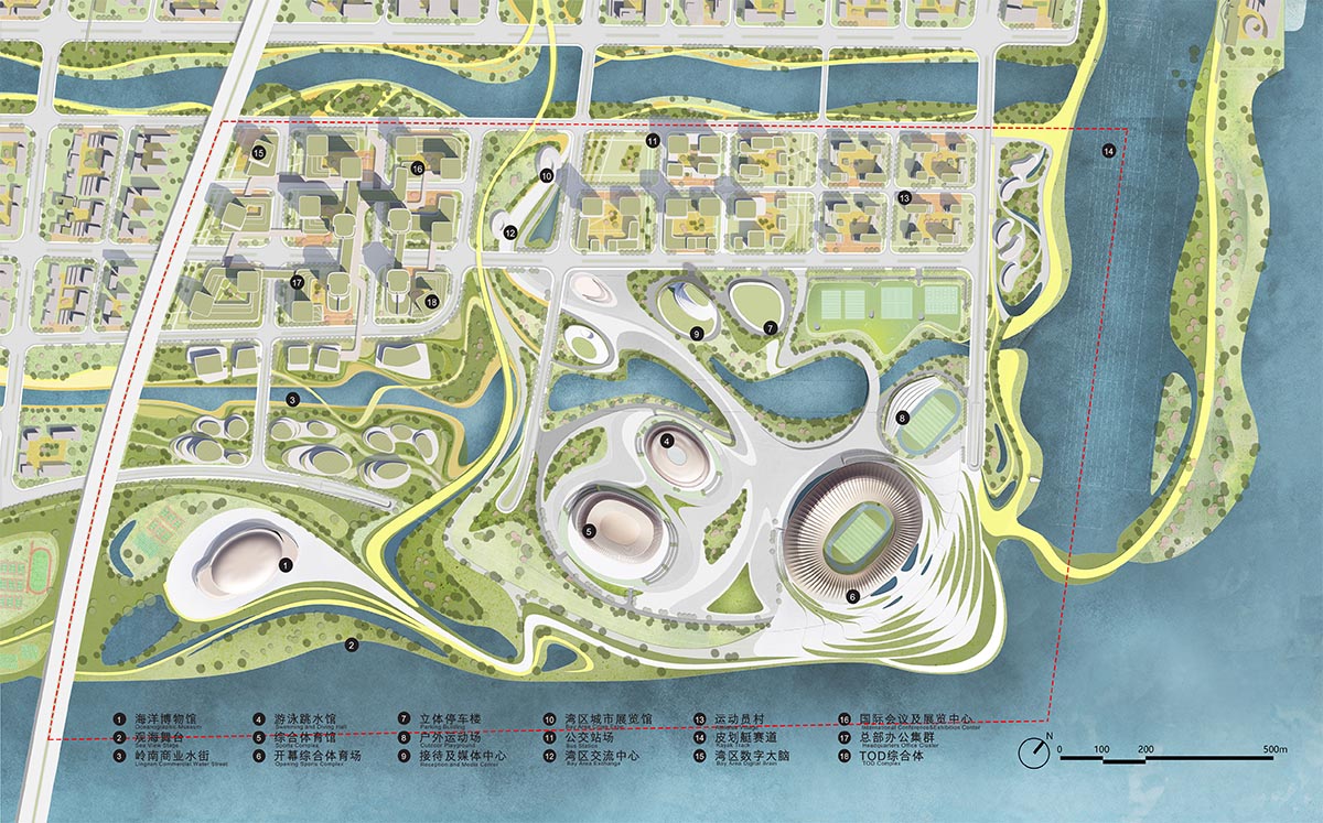 ZHA completes stadium and sports centre that references to historic vessels in Nansha