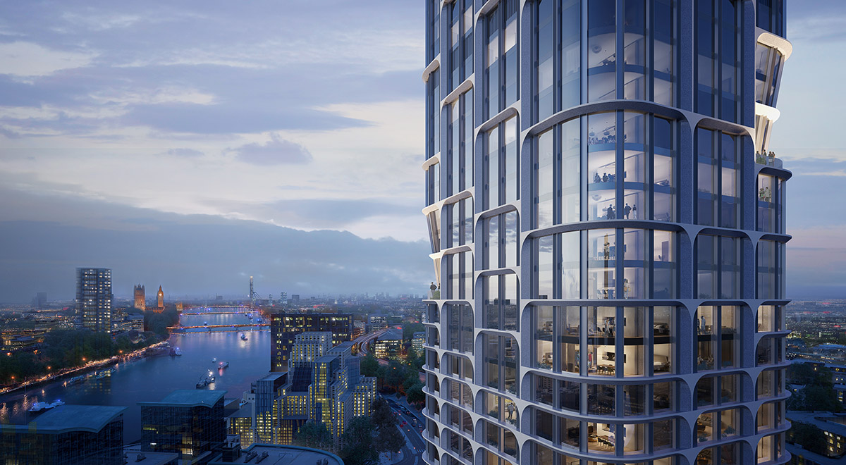 Zaha Hadid Architects releases plans for its first major mixed-use project for Vauxhall Cross Island