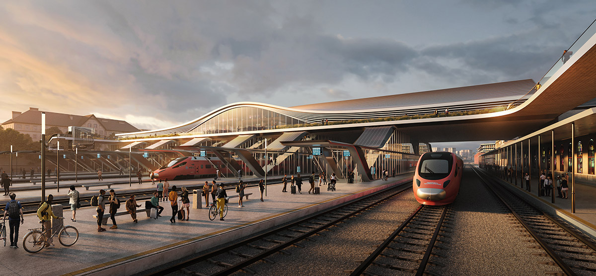 Zaha Hadid Architects to renovate Vilnius Railway Station prioritizing pedestrians and cyclists 