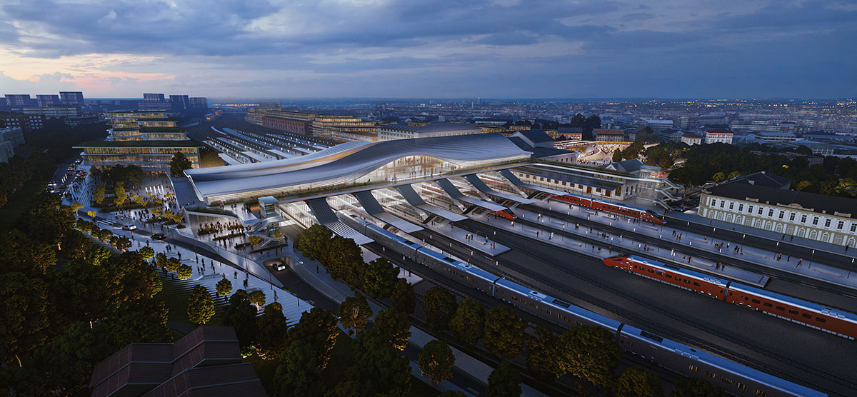 Zaha Hadid Architects to renovate Vilnius Railway Station prioritizing pedestrians and cyclists 