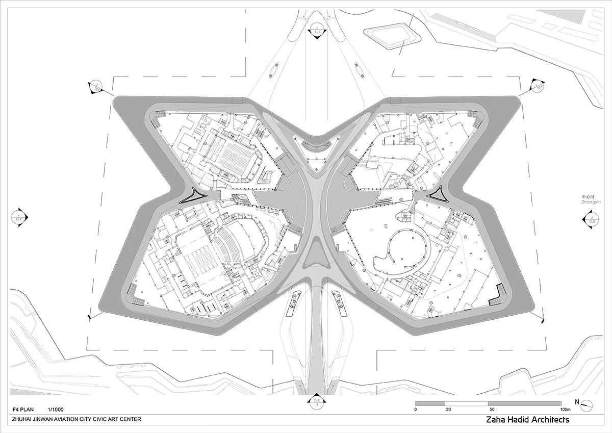 Zaha Hadid Architects completes Zhuhai Jinwan Civic Art Centre in China