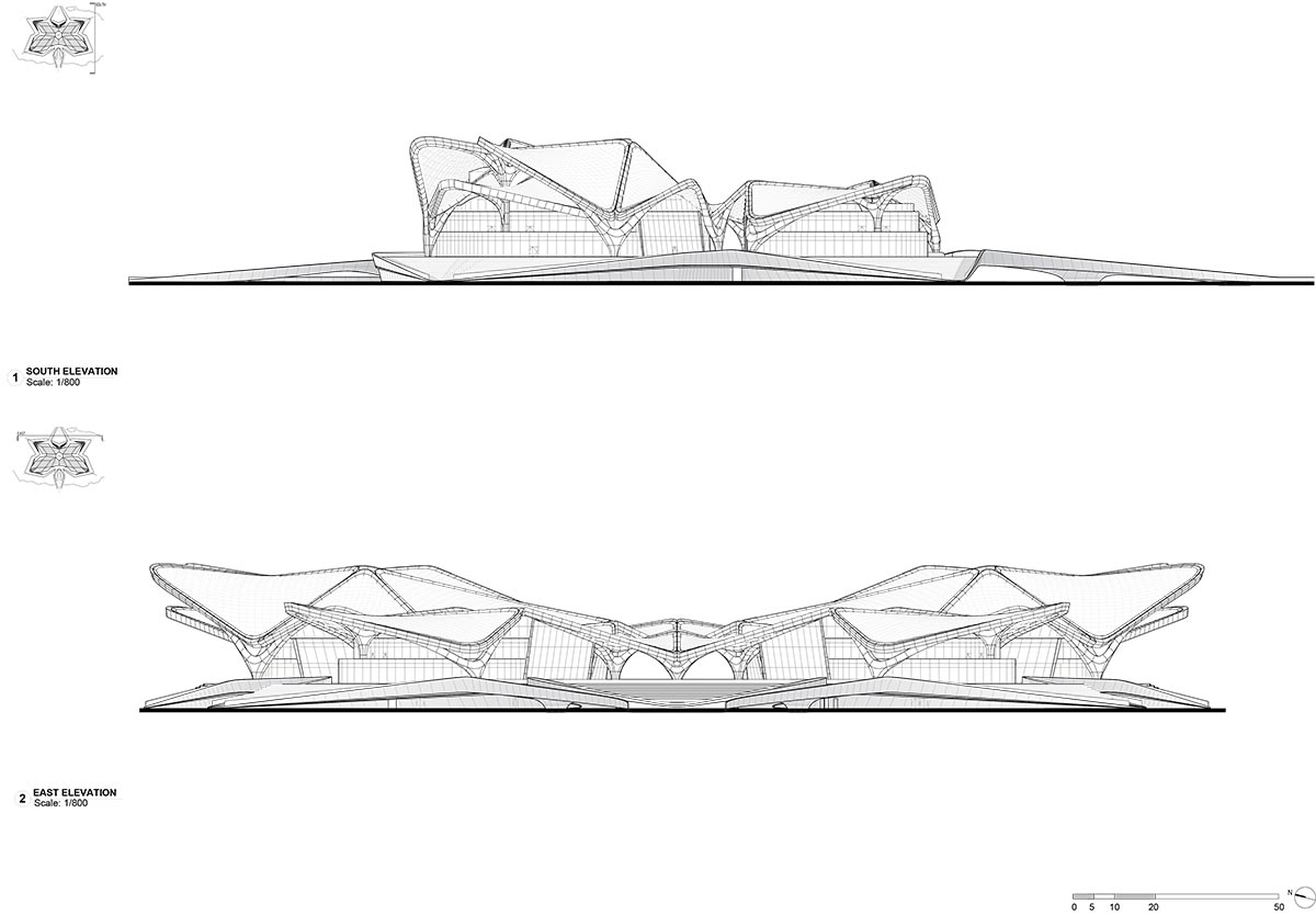 Zaha Hadid Architects completes Zhuhai Jinwan Civic Art Centre in China