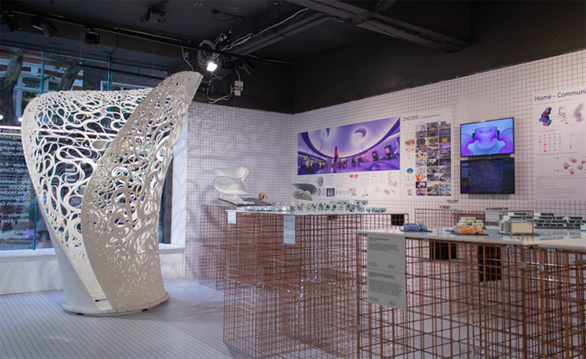Zaha Hadid Architects' robotically produced prototypes displayed at Digital Turn exhibition