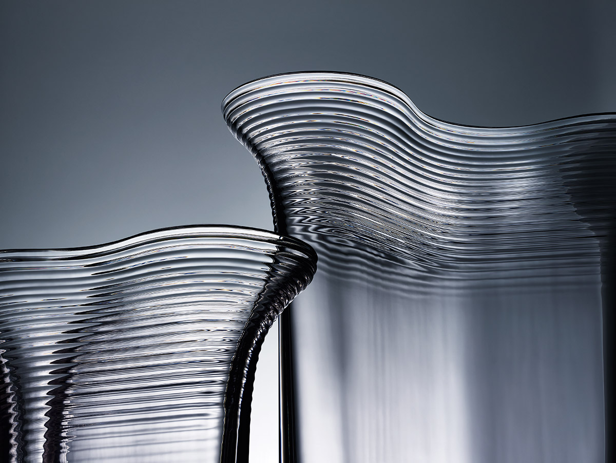 Zaha Hadid Design presents its new Pulse glass collection at Maison & Objet in Paris