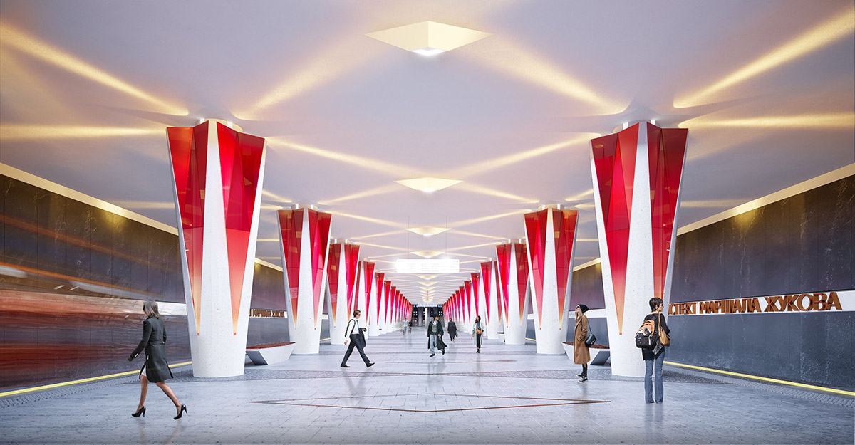 Winners Announced for the Prospekt Marshala Zhukova and Klenoviy Bulvar 2 Metro Stations