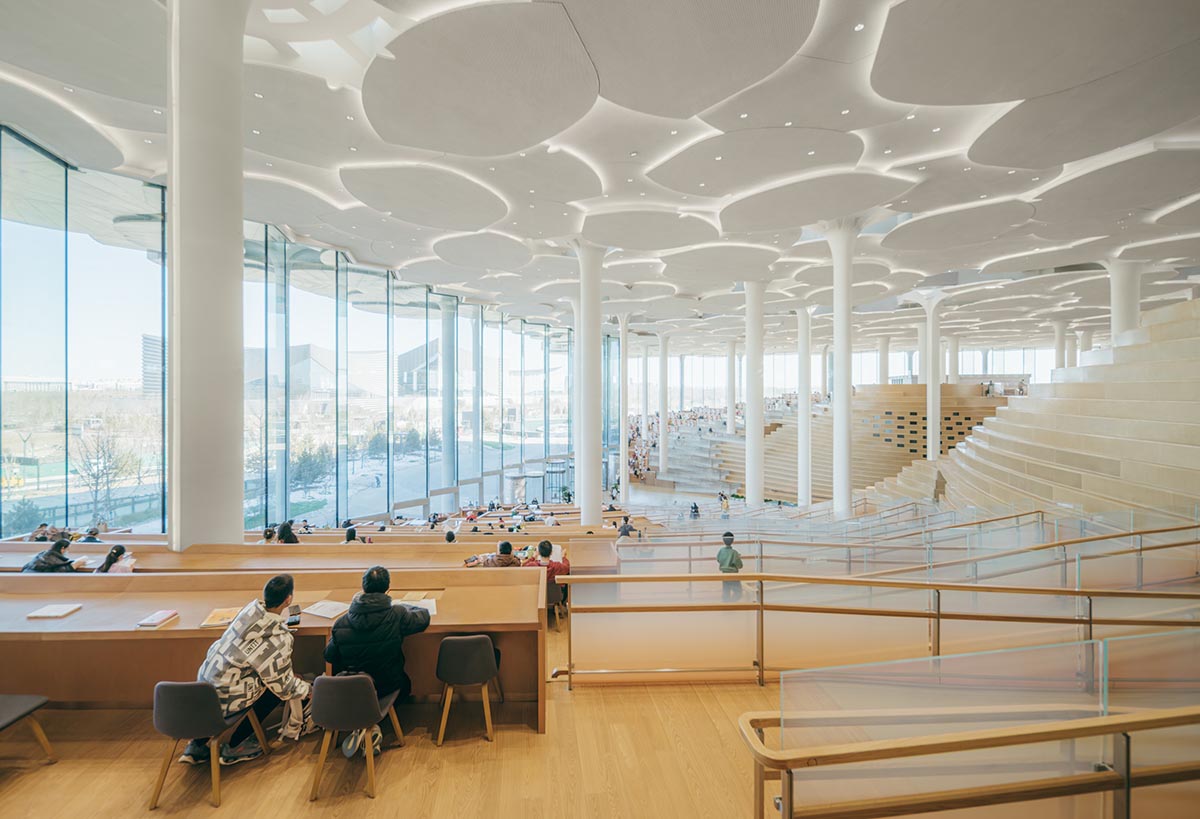 Snøhetta mimics nature under giant tree-like columns for the new Beijing City Library