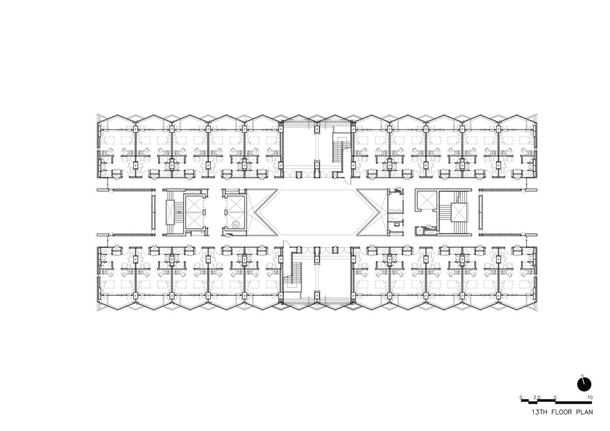 Plan Architect designs dormitory building with zigzag balconies ensuring more sunlight in Thailand