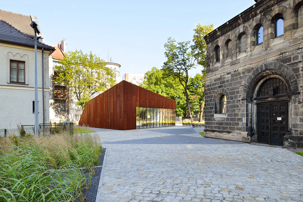Medusa Group completes corten-clad cultural-educational center and rosary garden in Bytom