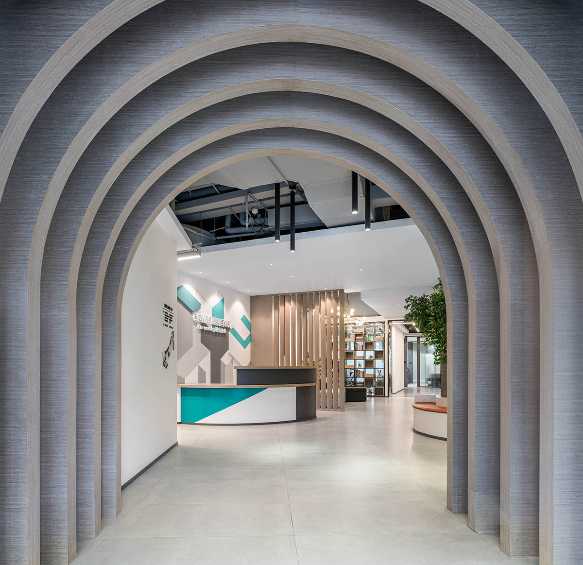 GWP Architects completes the interior of a co-working space in Shanghai