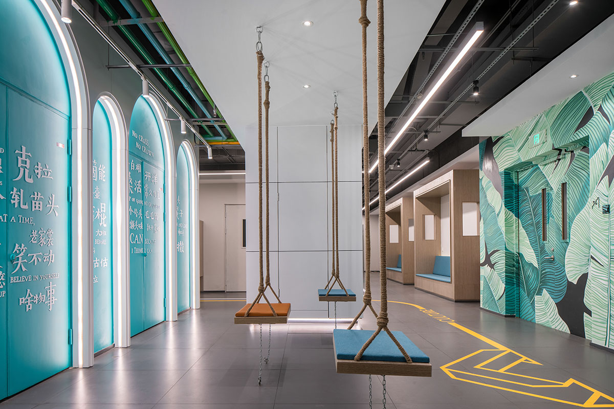 GWP Architects completes the interior of a co-working space in Shanghai