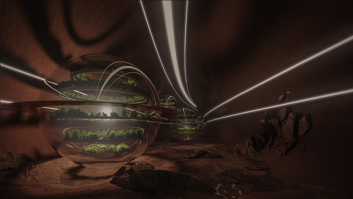 Makhno Studio designs bagel-shaped 3D printed conceptual settlement for Mars 