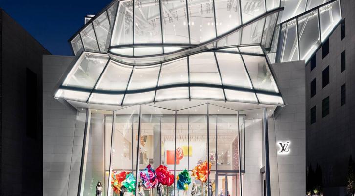 Frank Gehry designed Louis Vuitton's new Seoul store with fluffy glass  structure