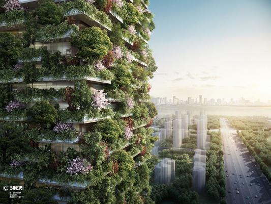 Stefano Boeri's The Vertical Forests are growing in China as trees are starting inhabiting in towers
